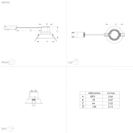 Spot incastrat SALICETO LED 3X6W lumina calda [5]