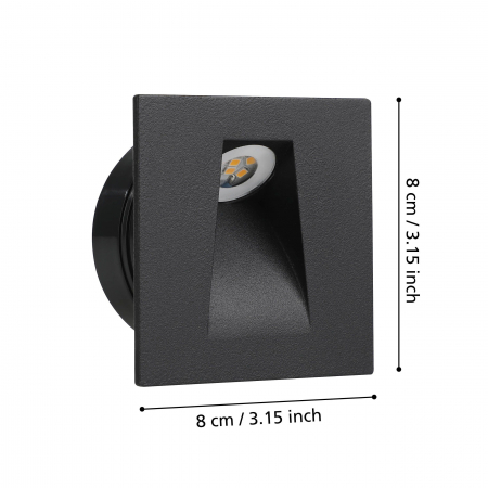Spot incastrat trepte scari MECINOS LED 2W lumina calda [4]