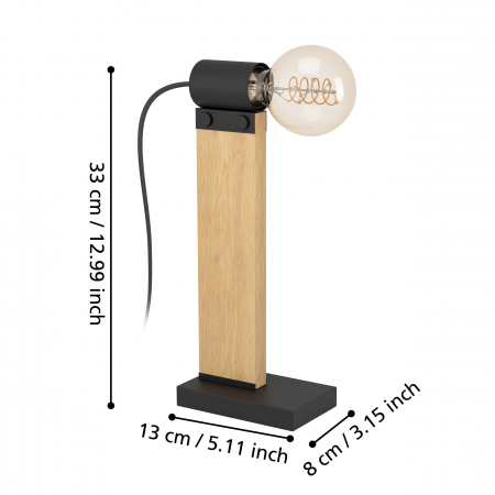Veioza BAILRIGG E27 1X40W [2]