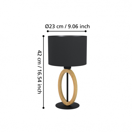 Veioza BASILDON 1 E27 1X40W [2]