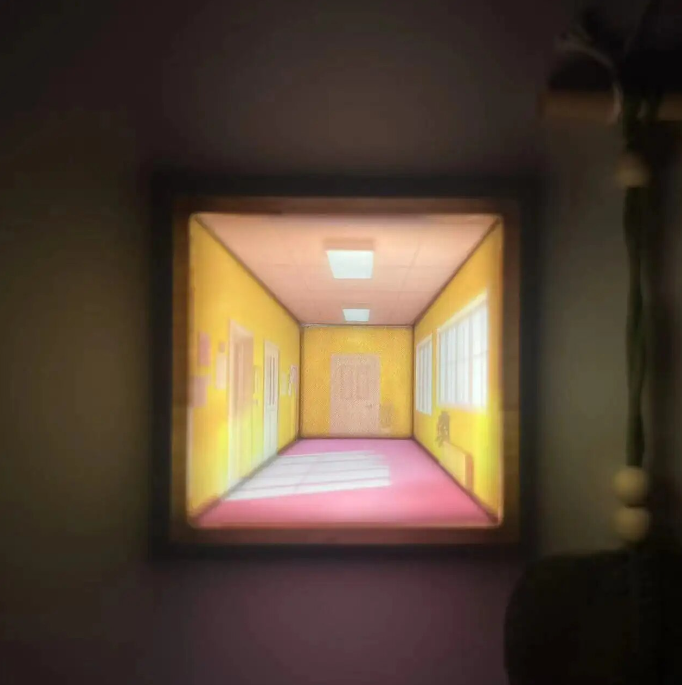 Lampa Decorativa 3D cu Efect de Tunel – Iluzie Optica LED, Montaj pe Perete, Design din Lemn pentru Dormitor sau Living [3]