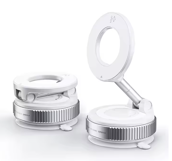 Suport Telefon Auto Magnetic 360° Rotativ – Design Premium din Aluminiu, Pliabil si Stabil, Compatibil cu MagSafe [1]
