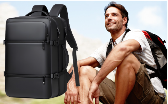 telux ® Rucsac de călătorie business cu compresie în vid, impermeabil, capacitate mare [6]