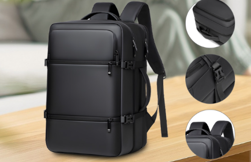 telux ® Rucsac de călătorie business cu compresie în vid, impermeabil, capacitate mare [3]