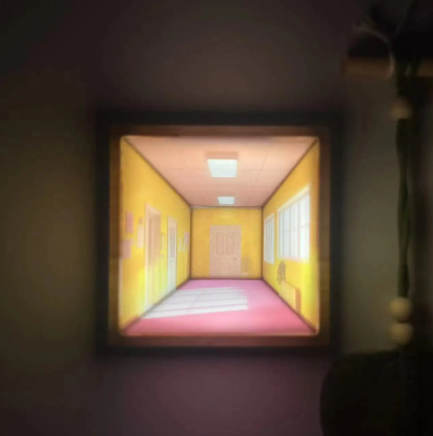 Lampa Decorativa 3D cu Efect de Tunel – Iluzie Optica LED, Montaj pe Perete, Design din Lemn pentru Dormitor sau Living [2]