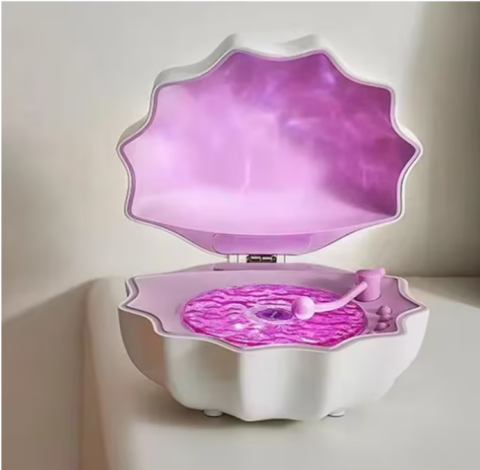 Lampa - Lampa Decorativa in Forma de Scoica cu Boxa Bluetooth – Lumina Ambientala si Sunet Premium