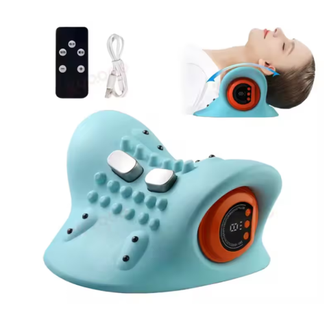 Masaj&Wellness - Perna de Masaj Electrica 3D pentru Gat cu Incalzire si Telecomanda – Masaj Profund cu Framantare & Functie de Relaxare Termica