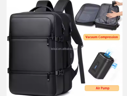 telux ® Rucsac de călătorie business cu compresie în vid, impermeabil, capacitate mare [8]