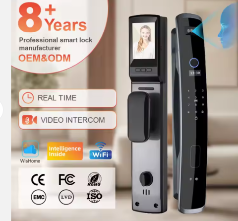 Yale&Broaste - Yala Inteligenta cu Amprenta si WiFi – Deschidere prin Aplicatie, Cod PIN, Card si Cheie – Rezistenta la Apa, Montaj Universal