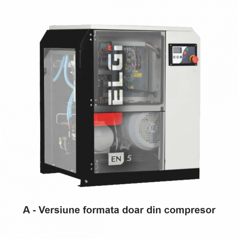 Compresor electric cu surub ELGI EN5-7bar debit 0.74mc/min, uscator si rez.270L inclus, 5.5kW/400V [4]