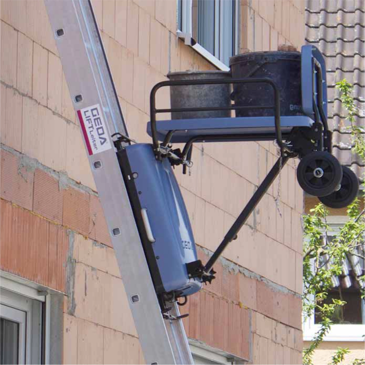 Elevator materiale constructii GEDA BatteryLadderLift complet echipat, H=10m [11]