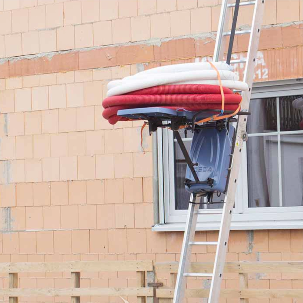Elevator materiale constructii GEDA BatteryLadderLift complet echipat, H=10m [13]