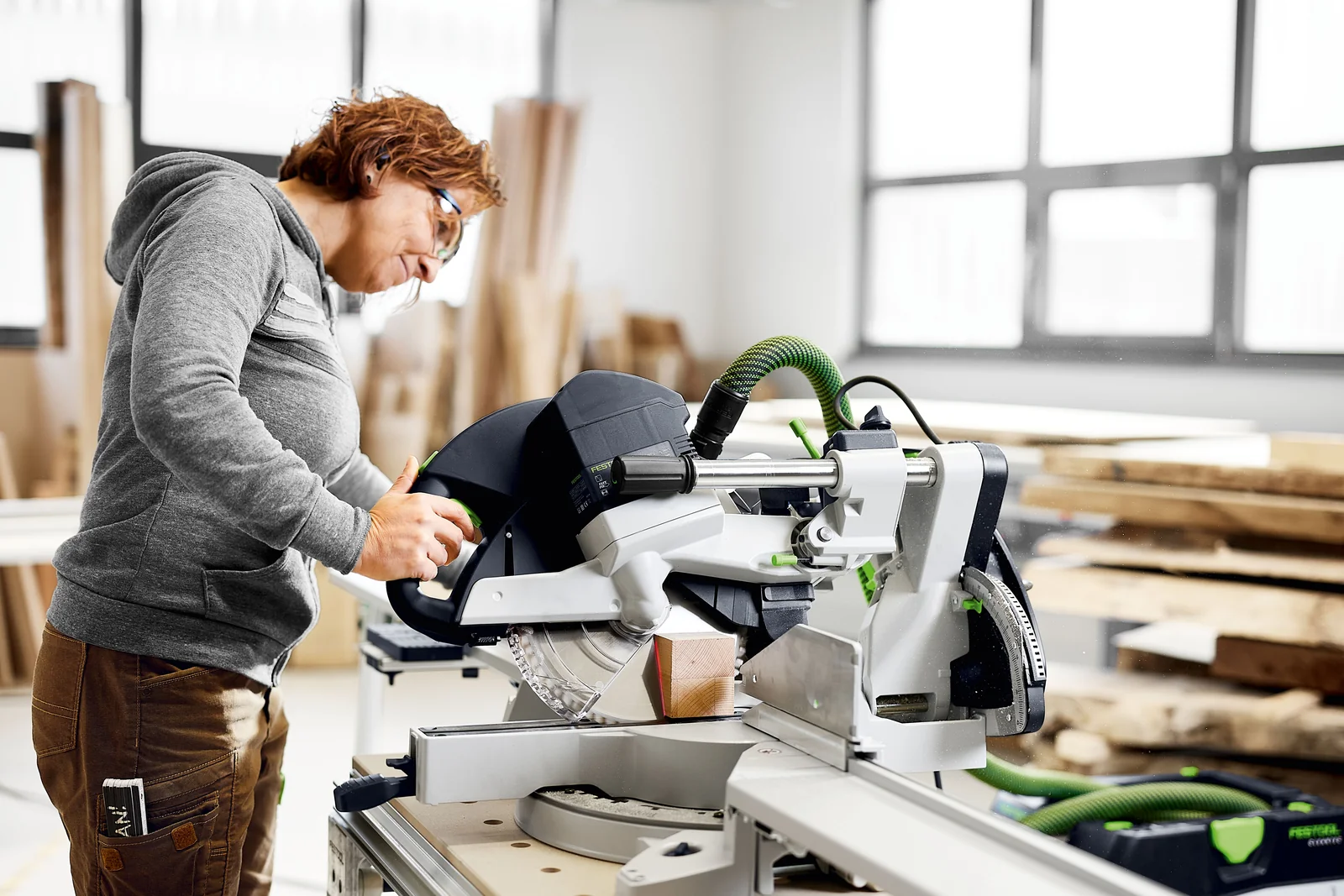 Festool Ferastrau circular stationar cu sanie de glisare KAPEX KS 120 REB-Set-MFT [6]