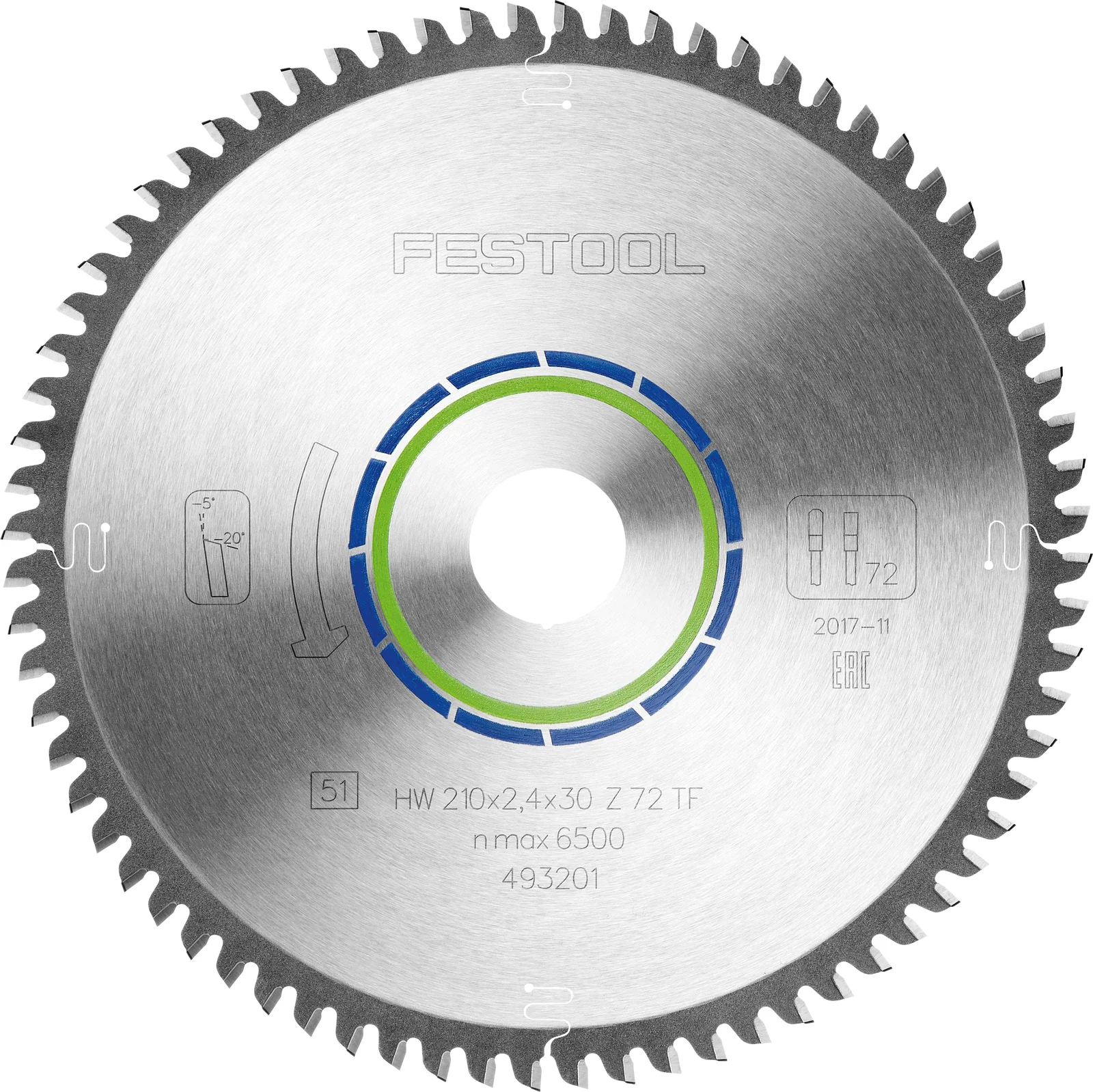 Festool Panza de ferastrau ALUMINIUM/PLASTICS HW 210x2,4x30 TF72 [2]