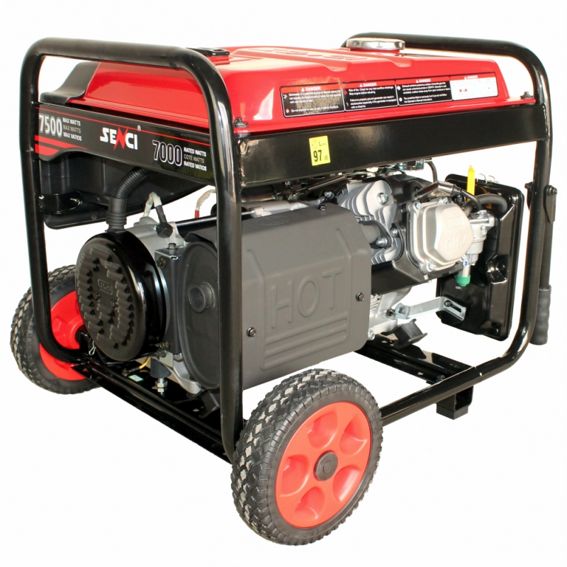 Generator de curent SENCI SC9000E-LITE putere maxima 7,5 KW 230V pornire electrica si roti [2]