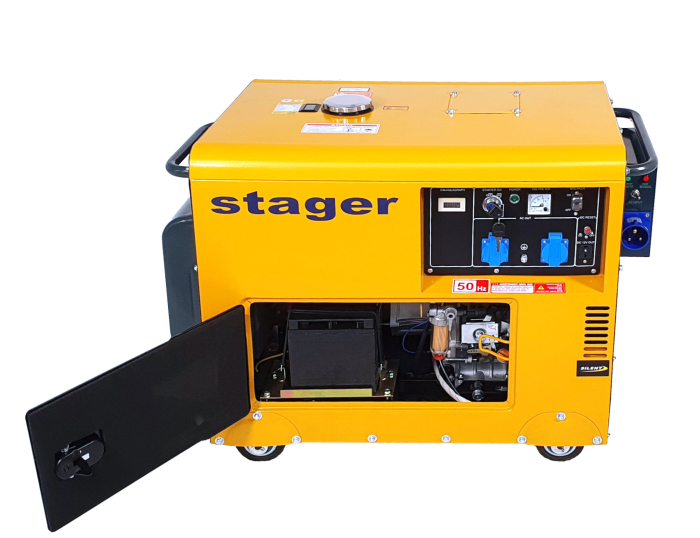 Generator insonorizat Stager DG 5500S+ATS, 5kVA, monofazat, diesel, 3000rpm [2]