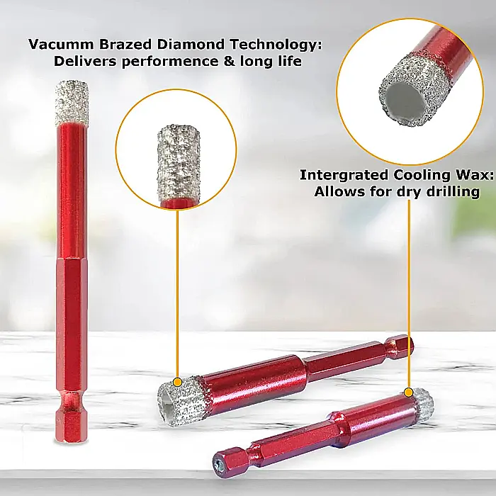 Carota diamantata burghiu HEX pentru gresie si piatra [3]