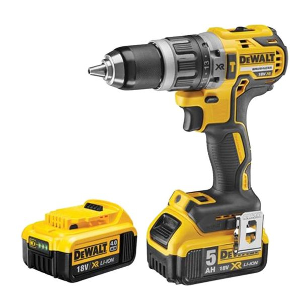 Masina de gaurit si insurubat cu percutie, cu acumulatori Dewalt DCD796P2, 18V/5.0Ah, cuplu maxim 70 Nm, 2 acumulatori, incarcator, valiza de transport [2]