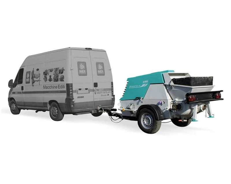 Pompa beton IMER BOOSTER 15 R KUBOTA StageV 22cp/2-15mc/h kit gresare/Imer View/remorcabila/doar pompa [3]