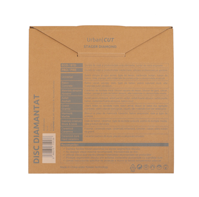 Stager URBAN CUT Disc diamantat pentru beton/asfalt 400mmx25.4-P x10mmx3.2mm [2]