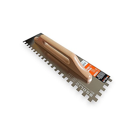 Gletiere, spacluri si mistri - Gletiera cu dinti 48x13cm maner de lemn