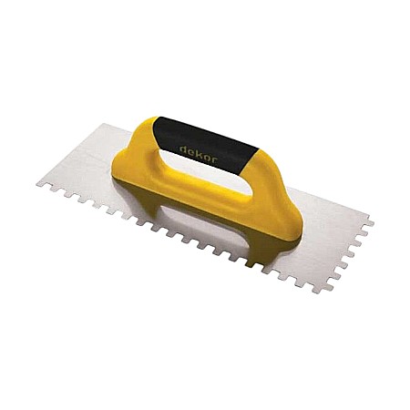 Gletiere, spacluri si mistri - Gletiera Inox cu Dinti DEKOR - Maner Inchis