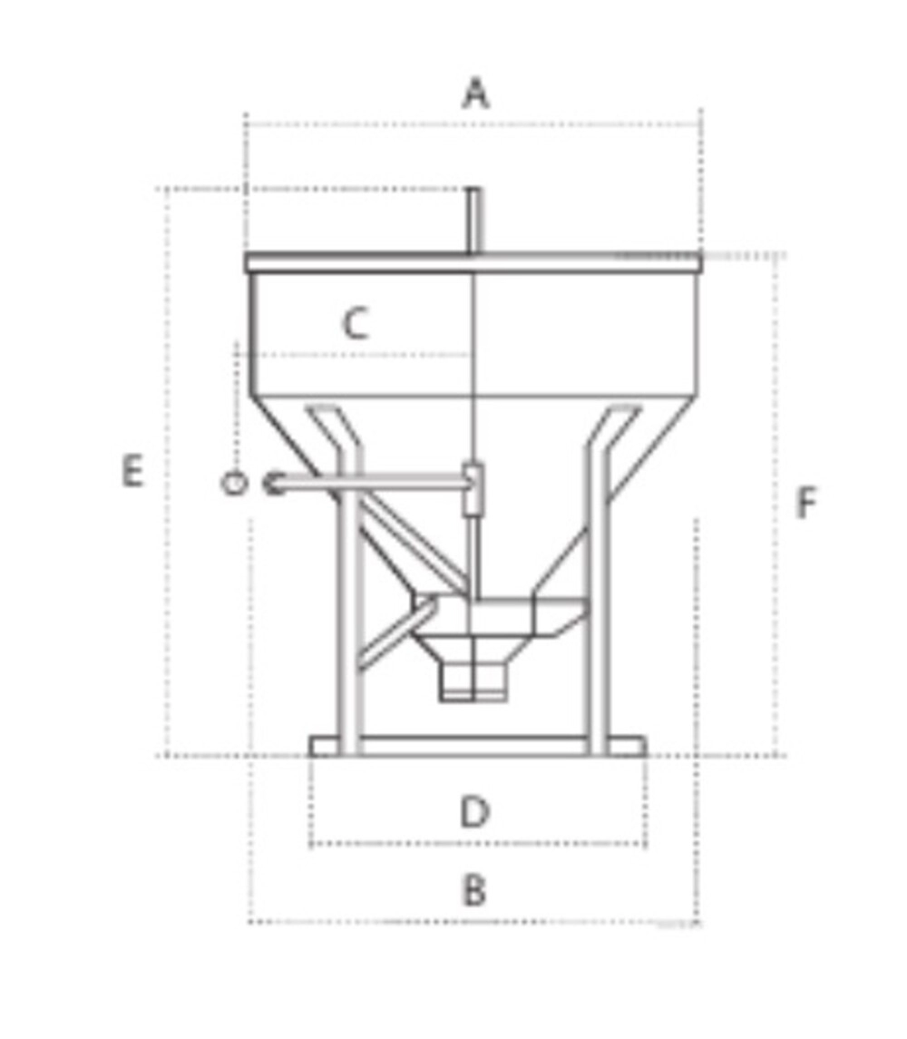 Bena beton cu furtun descarcare centrala 500 lt UNIMEC FG16CT50 [1]