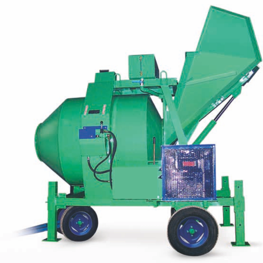 Betoniere profesionale si semiprofesionale - Betoniera cu automatizare BIR 1250DECV,Diesel 19 kW 1250 l 24 m³/h pornire electrica, vibrator bena