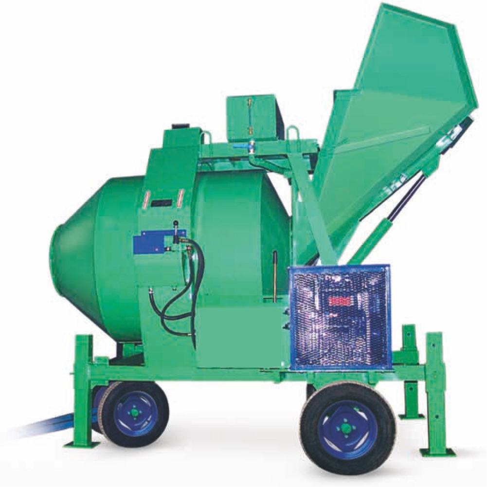 Betoniere profesionale si semiprofesionale - Betoniera cu automatizare BIR 1500DECV Diesel 22,5 kW 1500 l 29 m³/h pornire electrica vibrator bena