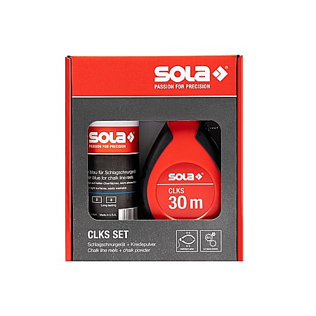 Instrumente de masura - Set ata de trasat 30 m + pudra clks setb