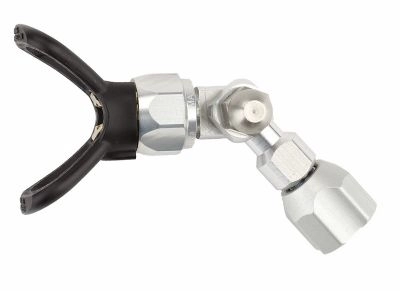 Produse - Conector pivotant 260° cu garda protectie duza pentru pistol sau prelungitor airless