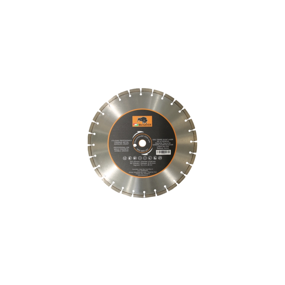 Accesorii scule si utilaje - Disc Bisonte diamantat segmentat, pentru caramida, beton, marmura, granit, Ø 180mm