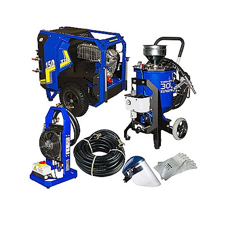 Produse - Kit pentru sablare sandblastpro 30L + e 150 th sandblasting unit + air cooler