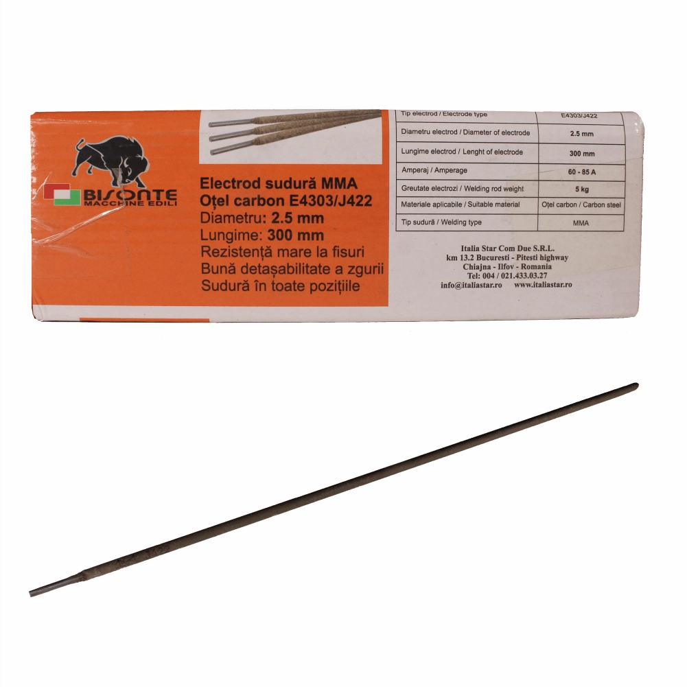 Accesorii scule si utilaje - Electrod sudura BISONTE 2.5 mm
