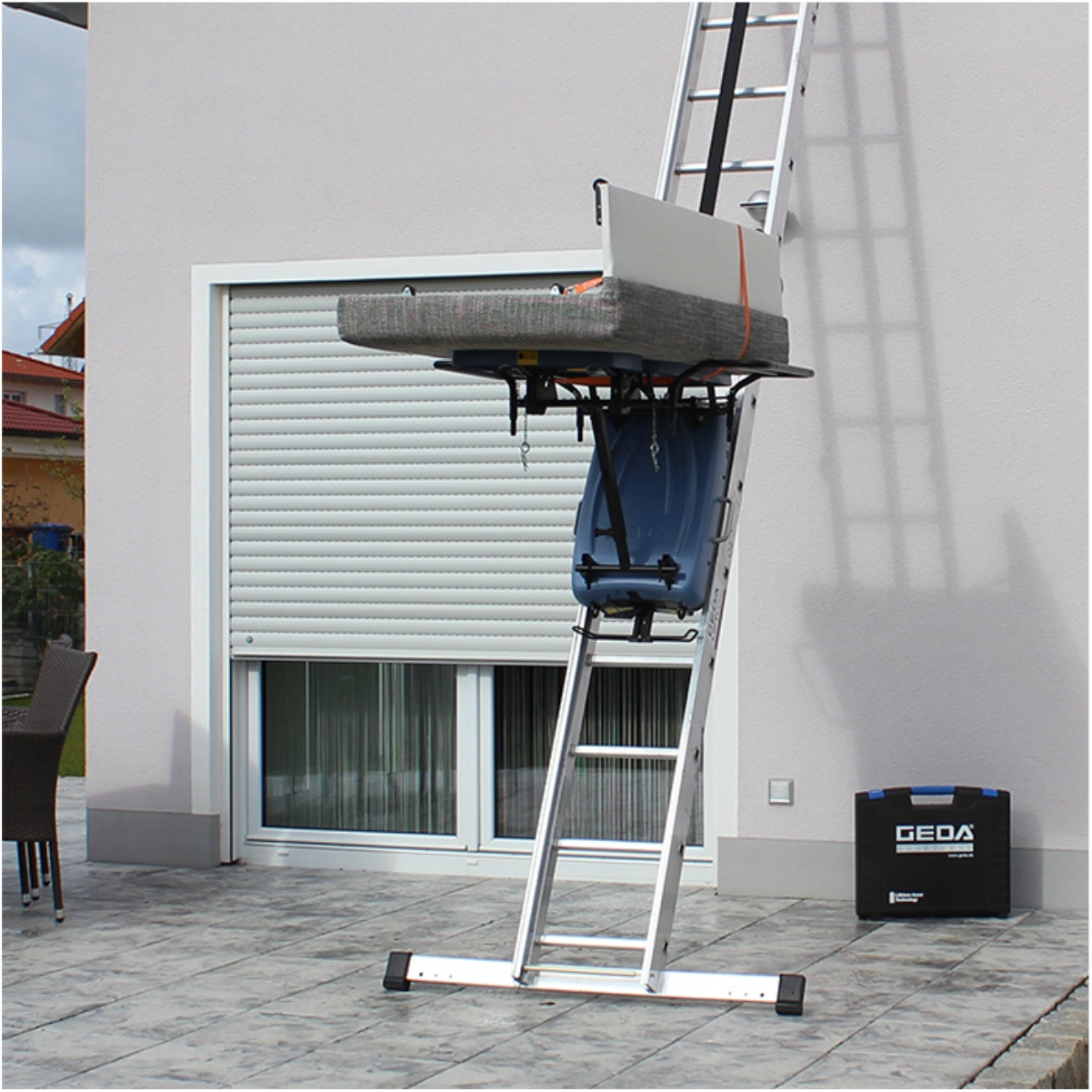 Elevator materiale constructii GEDA BatteryLadderLift complet echipat, H=10m [2]