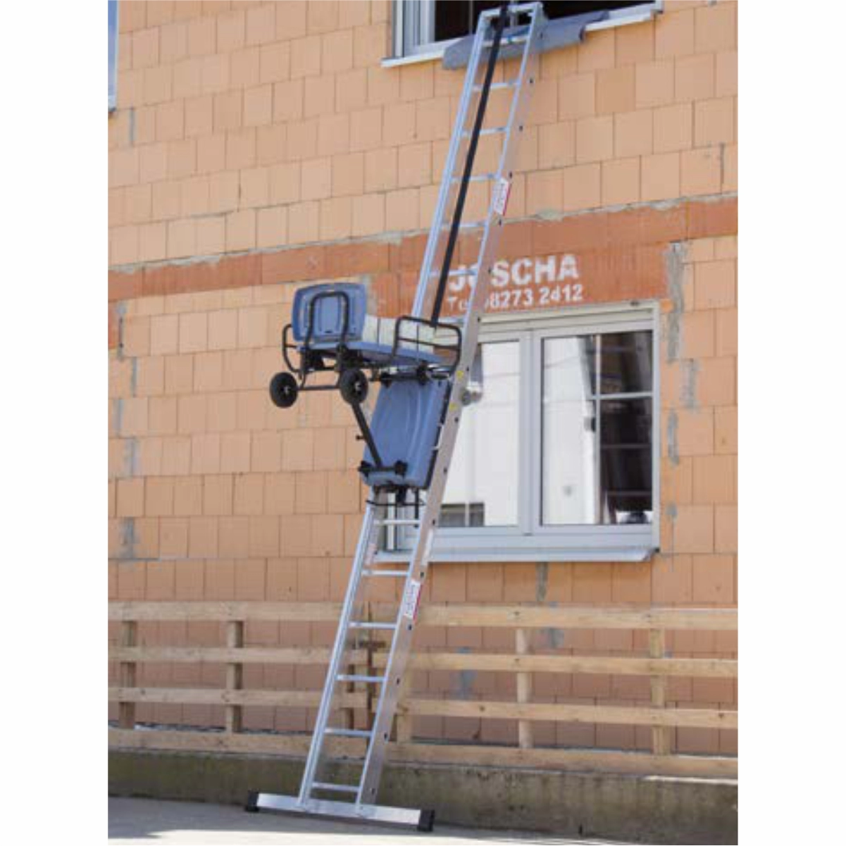 Elevator materiale constructii GEDA BatteryLadderLift complet echipat, H=10m [9]