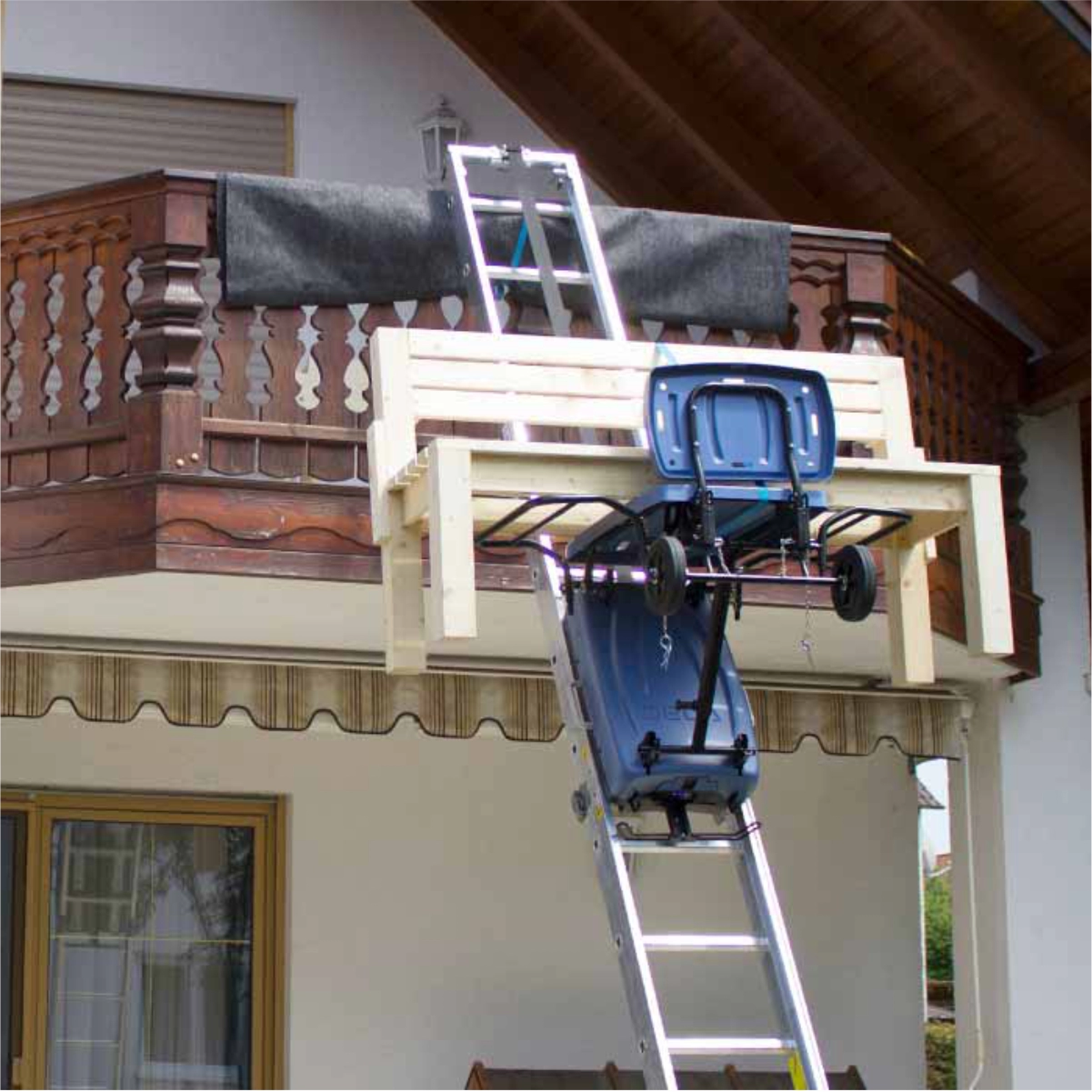 Elevator materiale constructii GEDA BatteryLadderLift complet echipat, H=10m [4]