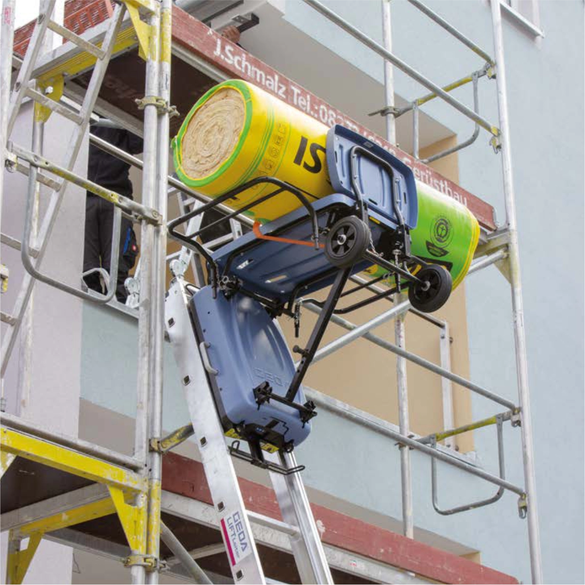 Elevator materiale constructii GEDA BatteryLadderLift complet echipat, H=10m [7]