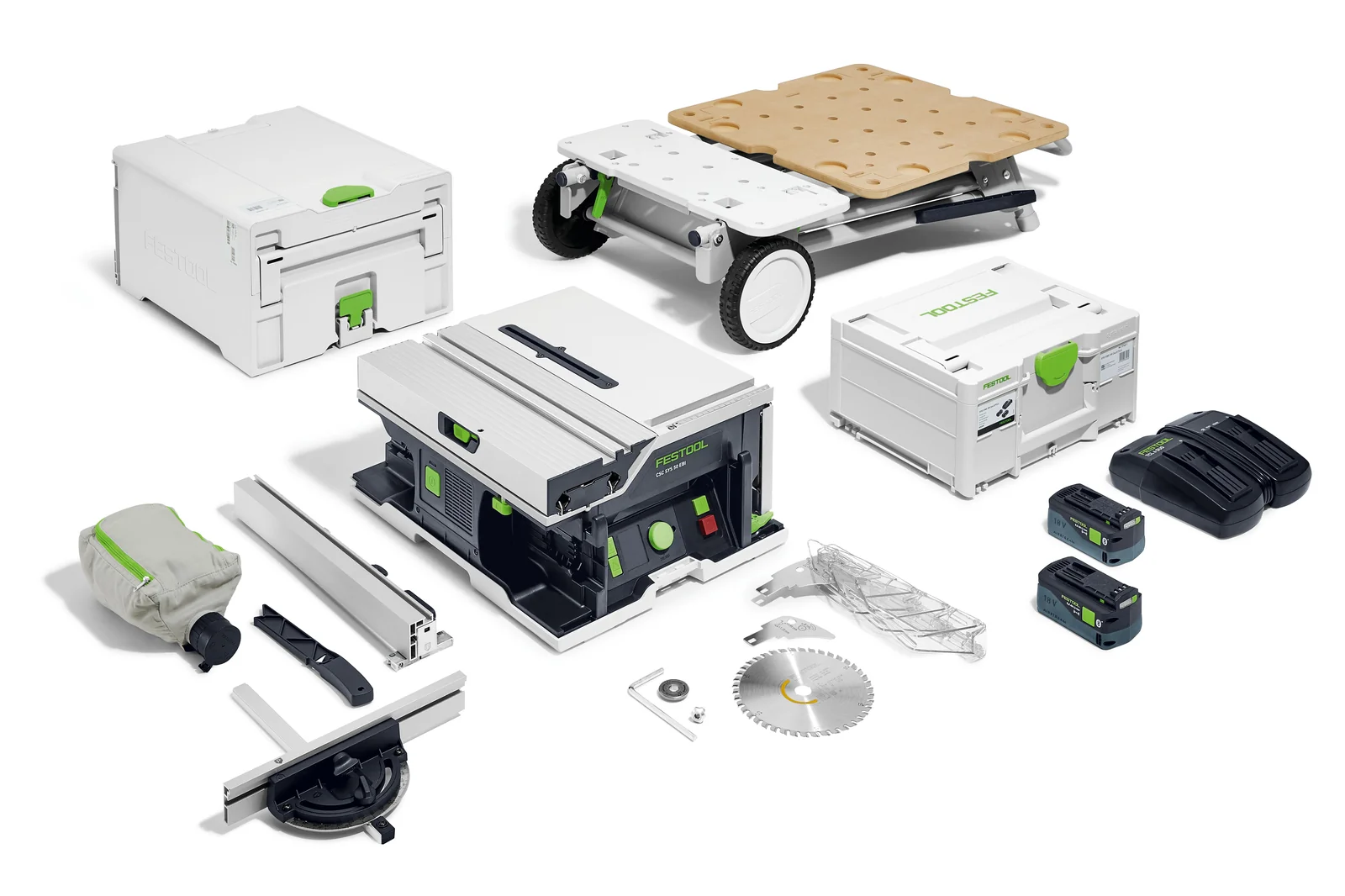 Festool Ferăstrău circular cu masă, cu acumulator CSC SYS 50 EBI-Set