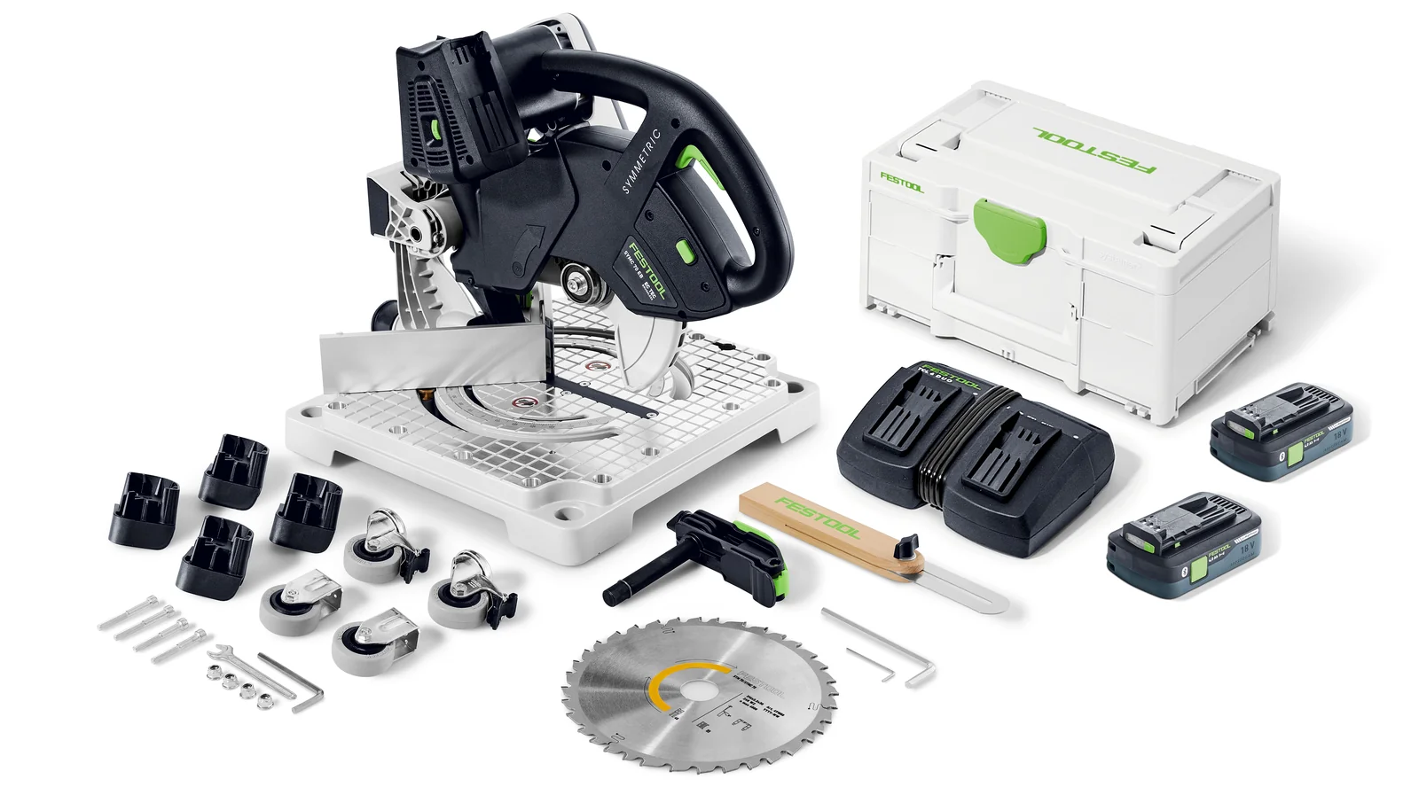 Festool Ferăstrău circular staţionar cu acumulatori SYMMETRIC SYMC 70 4,0 EBI-Plus