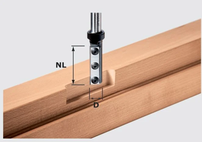 Festool Freză de canelare cu plăcuţe amovibile HW S12 D16/50 WP