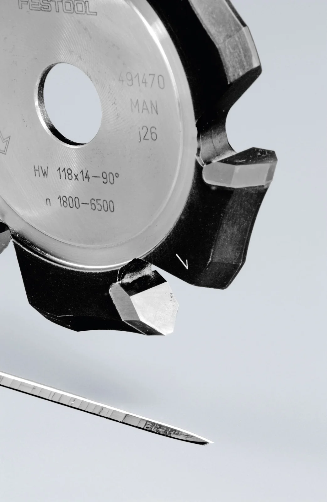 Festool Freză de canelat in forma de V HW 118x14-90°/Alu