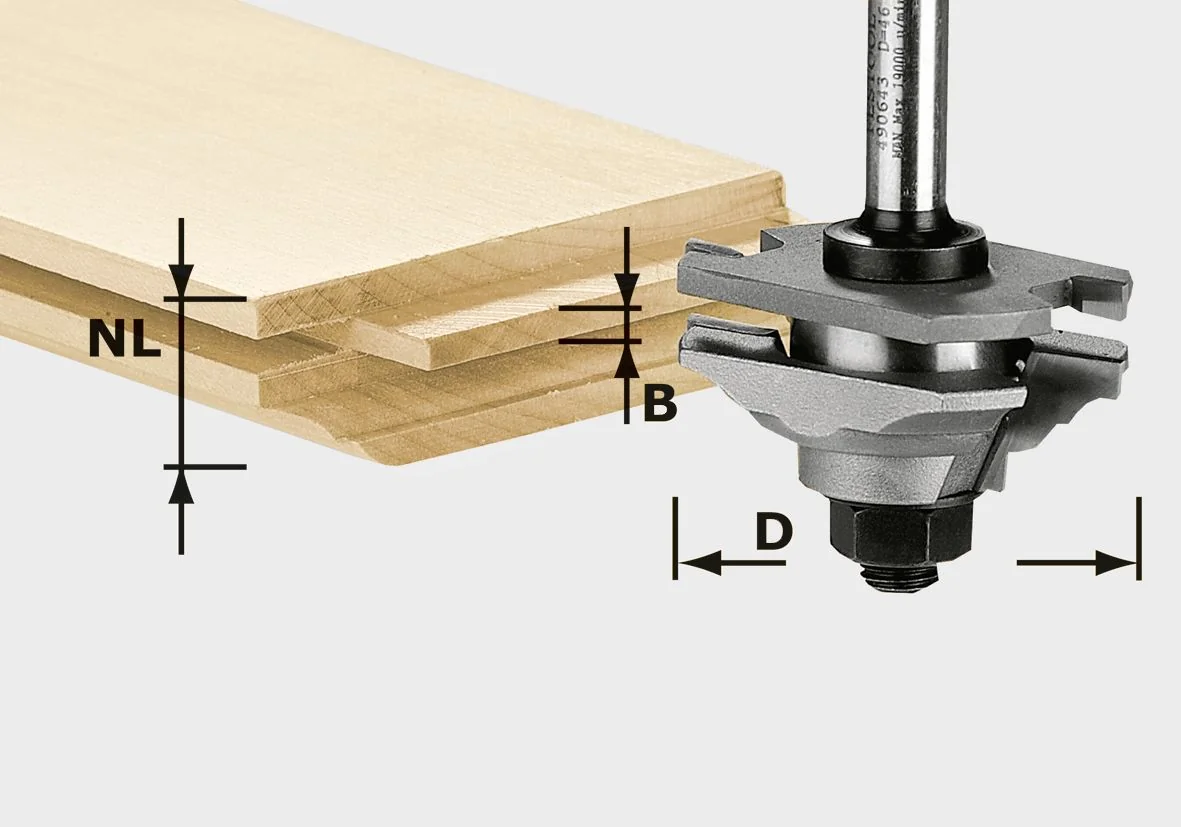 Pentru frezare - Festool Freză de profilat/cu arc HW S8 D46 x D12-FD