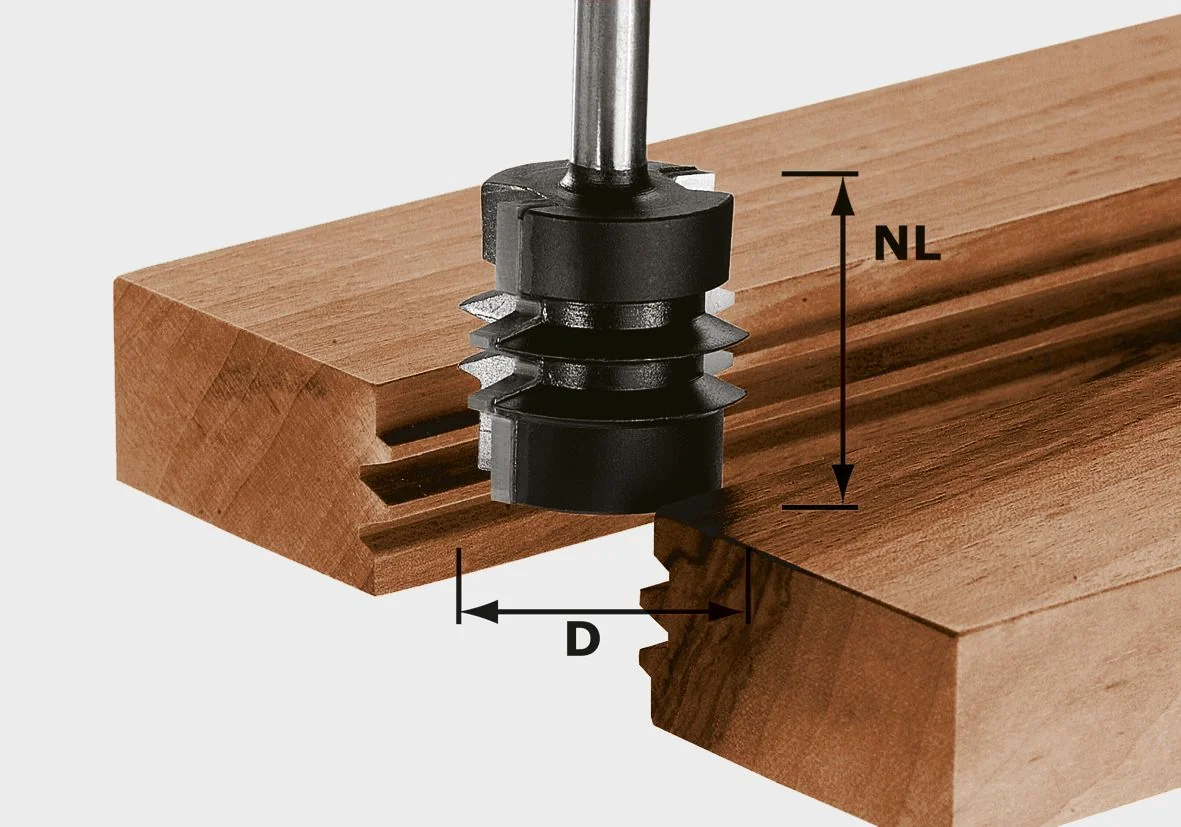 Freze (lemn) - Festool Freză pentru îmbinări încleiate nut şi feder HW S8 D34/NL32