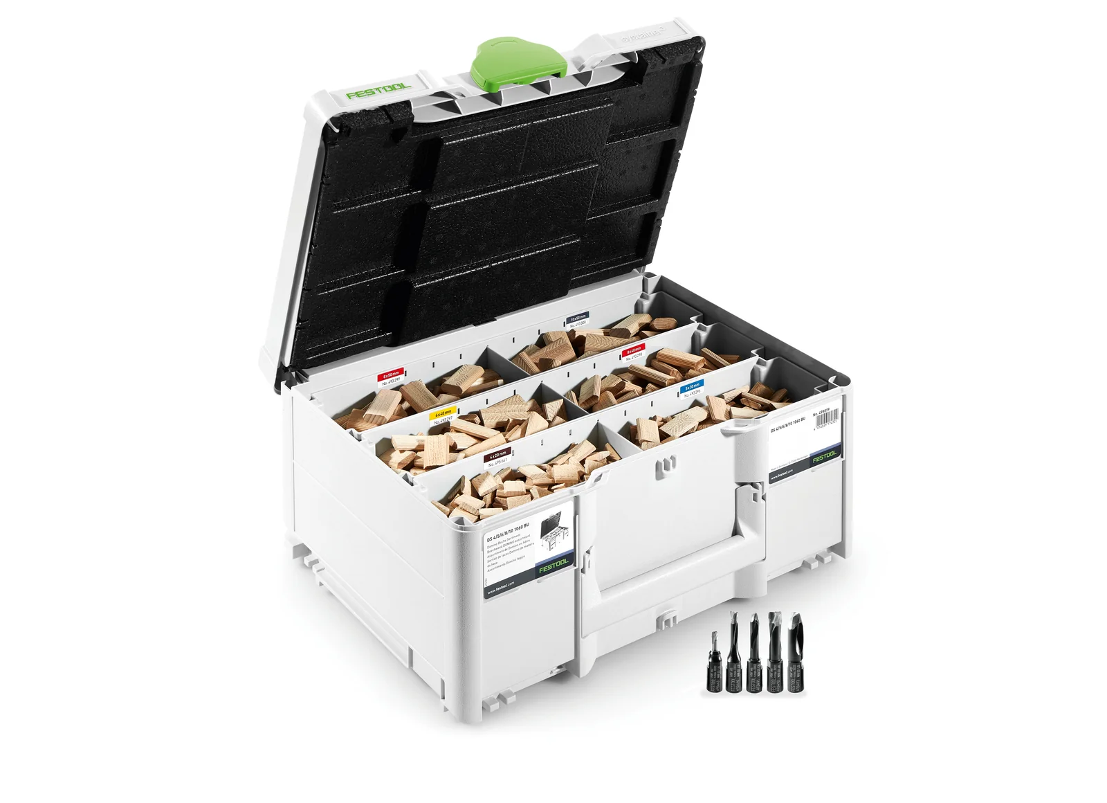Festool Gama de cepuri din lemn de fag DOMINO DS 4/5/6/8/10 1060 BU