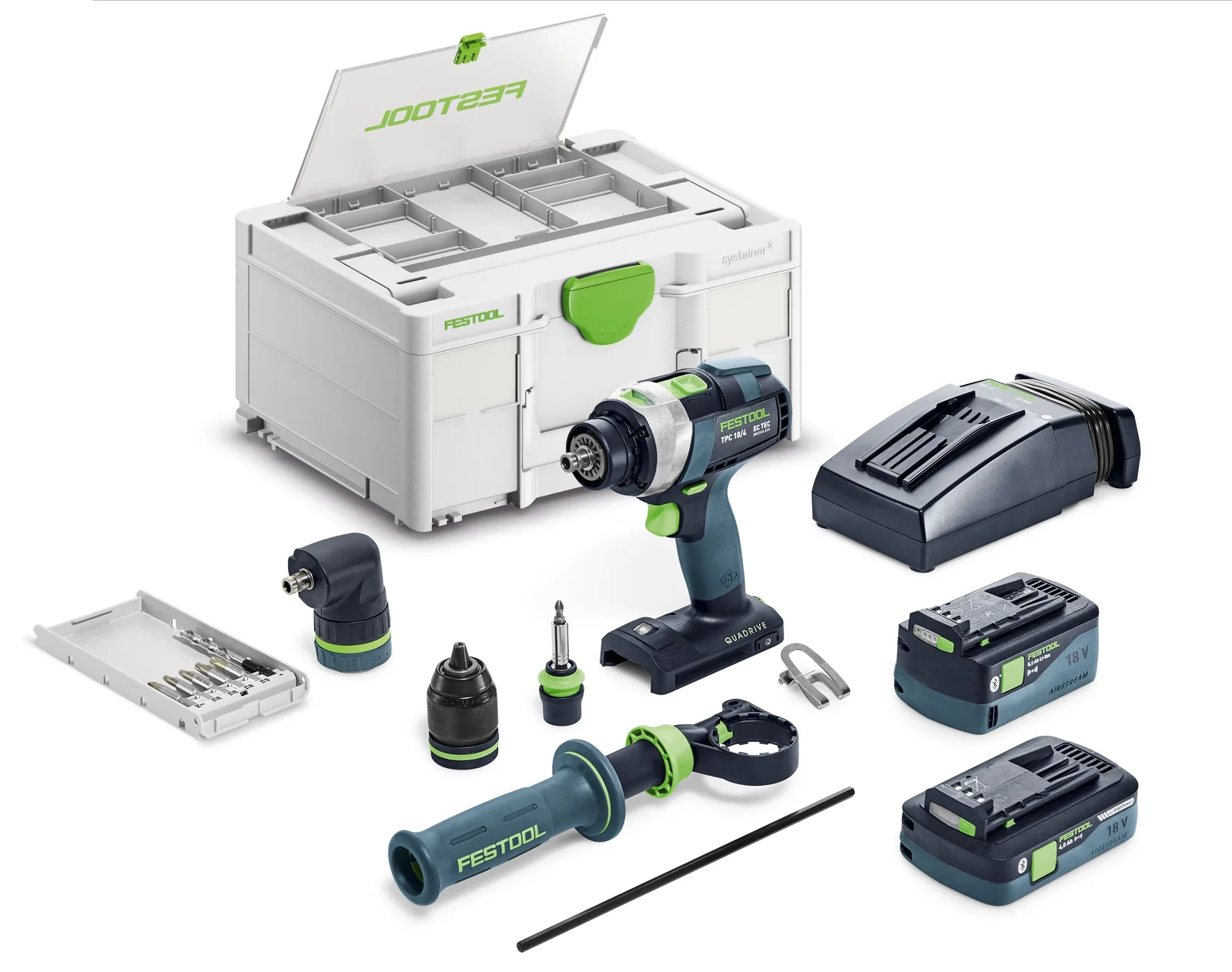 Festool Masina de gaurit cu percutie, cu acumulator QUADRIVE TPC 18/4 5,0/4,0 I-Set