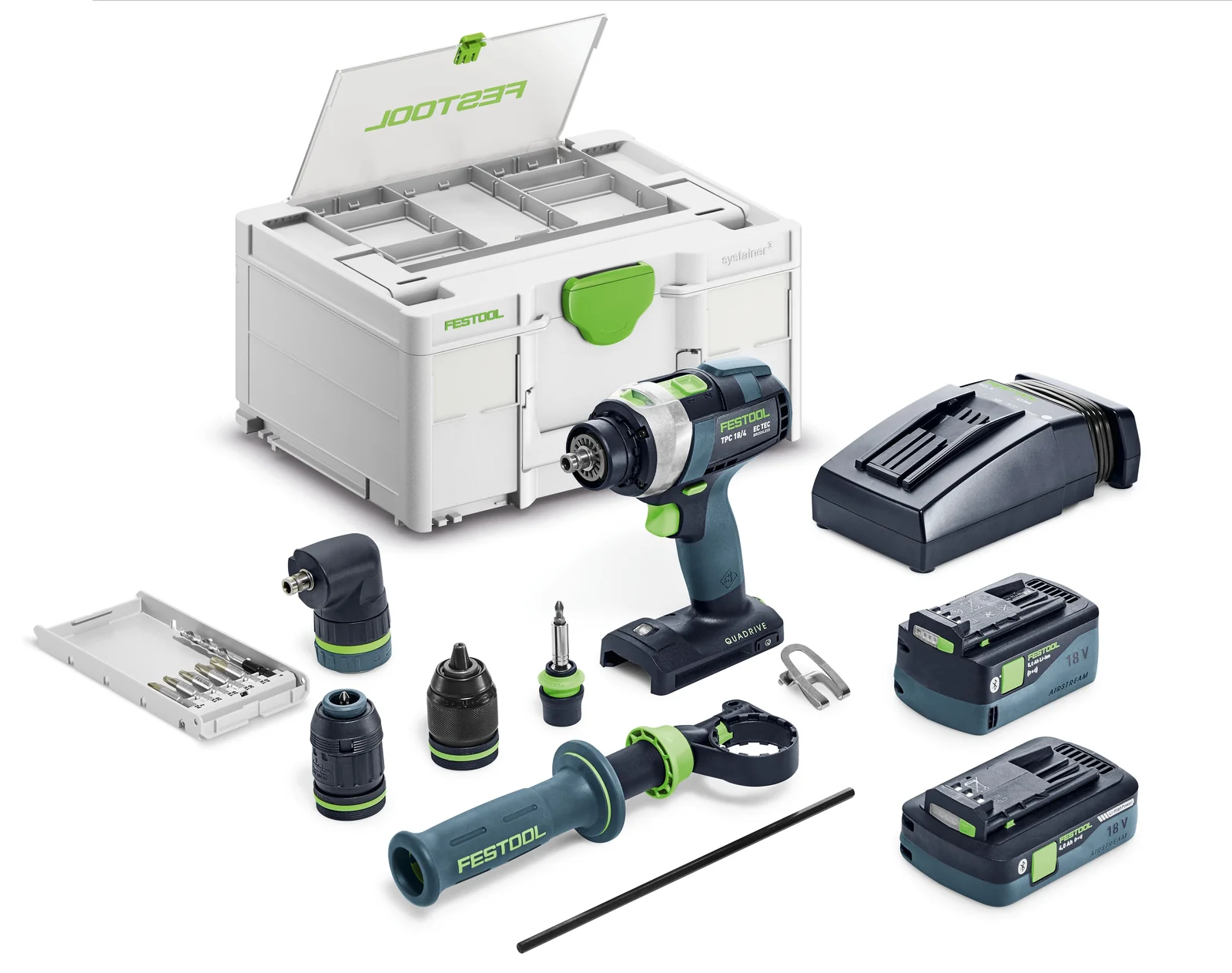 Festool Masina de gaurit cu percutie, cu acumulator QUADRIVE TPC 18/4 5,0/4,0 I-Set/XL