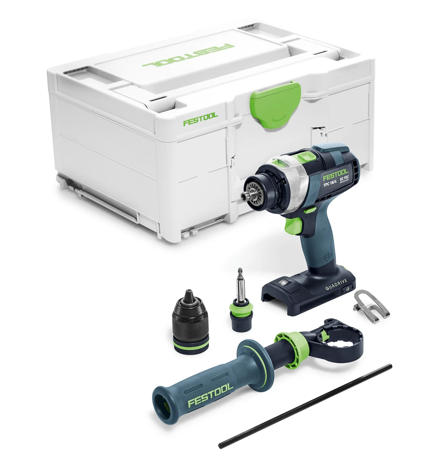 Festool Masina de gaurit cu percutie, cu acumulator QUADRIVE TPC 18/4-Basic