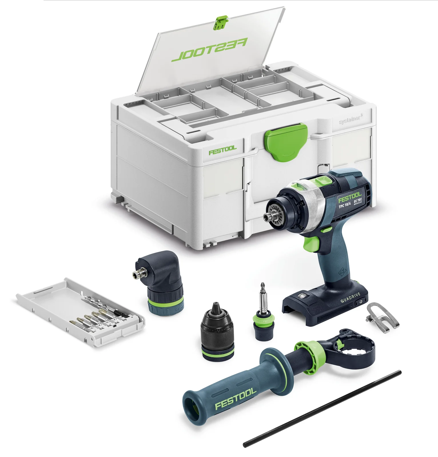 Festool Masina de gaurit cu percutie, cu acumulator QUADRIVE TPC 18/4-Basic-Set
