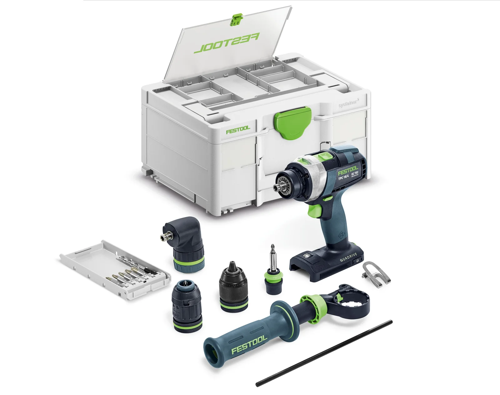 Festool Masina de gaurit cu percutie, cu acumulator QUADRIVE TPC 18/4 Basic-Set/XL